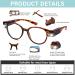 2 Pack Lighted Reading Glasses with LED - Blue Light Blocking Magnifying Glasses for Nighttime Use | Ideal for Men & Women +350 Magnification - Buy Online on GoSupps.com