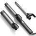 TYMO Curling Iron Set - 3 in 1 Ceramic Hair Curler 1/2 1 1 1/2 Inch Professional Ionic Curling Wand for Travel Fast Heating 5 Temps & Dual Voltage for Shiny Defined Curls to Beach Waves Black
