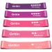 Gritin fitness straps 5 Set Resistance tapes with 5 levels 100% latex fitness band Resistance with German exercise instructions & supporting bags gymnastics band for muscle building Yoga Lila + Pink