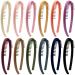 Duufin 12 Pieces Plastic Teeth Headbands Girls Teeth Comb Headband Non Slip Hair Headbands with Teeth Plastic Headband for Girls and Women, 12 Colors
