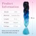 Tess Braids Extensions Blue 60 cm | Jumbo KanCalon Hair for Box Braids | 100g #48 Ombre - Premium Quality Hair Extensions - Buy Online on GoSupps.com