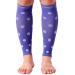 Doc Miller Calf Compression Sleeve 20-30mmHg for Shin Splints & Varicose Vein - 1 Pair Medium Violet/White Polka Dots - Buy Online on GoSupps.com