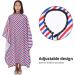 Sonew Waterproof Salon Hair Cutting Cape - Professional Oilproof Cape with Snap Closure & Diagonal Stripes for Hair Styling - Buy Online on GoSupps.com