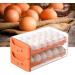 Egg Container for Refrigerator Double Layer Egg Drawer Transparent Lengthen Independent Slot Egg Holder Egg Storage Container Egg Storage Container for Fridge(Orange) - Buy Online on GoSupps.com