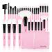 Makeup brushes 32pcs Pink Make up brush set Professional with Soft Bristles Kabuki Foundation Powder Eyeshadow Eyeliner Blush Concealer Brush with Nylon bag