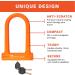 OTTOLOCK Sidekick Compact U-Lock | Lightweight Silicone-Coated Bike Lock in Orange - Buy Online on GoSupps.com