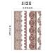Brown Henna Temporary Tattoo Stickers - Waterproof Lace Designs for Women - Festive Party Favors - 5 Sheets - Buy Online on GoSupps.com