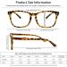 5 Pack Blue Light Blocking Reading Glasses for Women & Men | Fashion Square Computer Readers | Anti UV Nerd Eyeglasses (0.75 Strength - Buy Online on GoSupps.com