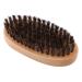 Men's Faux Boar Bristle Beard Brush & Wooden Handle Grooming Comb | Military Pocket Mustache Care - Buy Online on GoSupps.com