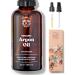 Bionoble Organic Castor Oil & Argan Oil Bundle - 100% Pure Cold-Pressed | Vegan Cruelty-Free | 50ml Each for Face Body Hair & Beard - Glass Bottle With Pump - Buy Online on GoSupps.com