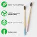 Biodegradable Bamboo Charcoal Toothbrushes - 6 Pack | Soft Bristle, Eco-Friendly, BPA Free, Organic, Compostable | Sustainable Wooden Travel Toothbrushes - Buy Online on GoSupps.com