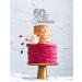 60 & Fabulous Birthday Cake Topper with Bold Swirly Design for 60th Birthday Celebration Made in UK - Silver - Buy Online on GoSupps.com