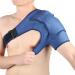 ZJchao Navy Blue Compression Shoulder Pad L - Pain Relief Brace with Elastic Fabric & Hook Loop Fastener - Buy Online on GoSupps.com