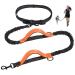 Jogging leash dogs unipampa free-handed dog leash hand-free dog leash jogging dog leash with belly belt reflective seams 120-170 cm double handle for small dogs medium-sized dogs ... orange