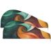 Abstract Pattern Hair Towel 2 Pack - Super Absorbent Quick Dry Hair Turbans with Button Twist Wrap for Women & Girls | Ideal for All Hair Types - Buy Online on GoSupps.com