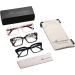 AMOMOMA Retro Spring Hinge Blue Light Blocking Reading Glasses - Unisex Square Frames (2.0x) - Black/Grey Tortoise/Crystal - AM6015 - Buy Online on GoSupps.com