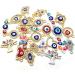 50pcs Assorted Evil Eye Connector Rhinestone Charms for Jewelry Making - DIY Craft (M703) - Buy Online on GoSupps.com