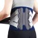 Professional support orthosis for the lower back - adjustable lumbar support for pain relief - waist wrap girdle with spring stabilizers for injuries herniated disc sciatica blue XX