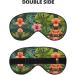 Tropical Leaves & Flowers Sleep Mask - Adjustable Breathable Eye Mask for Comfortable Sleep | Shop Internationally - Buy Online on GoSupps.com