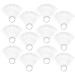 Hedume 12 Set Total 600 Tips Clear Nail Swatches Sticks with Metal Screw Split Ring Holder, Transparent Fan-shaped Nail Art Tips, Nail Art Supplies for Nail Art Polish Display and Home DIY