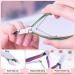Melodysusie 4-in-1 Acrylic Nail Clippers Set - Stainless Steel Nail Tip Cutter, Cuticle Trimmer & More | Rainbow Purple Nail Art Kit - Buy Online on GoSupps.com