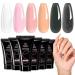 Beetles Poly Nail Extension Gel Kit - 6 Colors Quick Building Nail Enhancement DIY Nail Art Manicure Gift - Clear Pink Nude Grey Glitter - Buy Online on GoSupps.com