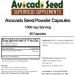 Avocado Seed Powder Capsules 60 Count - Prebiotic Fiber + Antioxidant Supplement for Digestive Health | Raw Food SuperFood - Buy Online on GoSupps.com