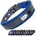Black Rhino - The Comfort collar super soft neoprene posted dog collar for all dog breeds - highly contaminable adjustable reflective weatherproof (medium sports blue/gray) sport blue/gray medium