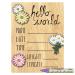 Cohas Hello World Newborn Baby Announcement Printed Wood Sign with Daisy Flower Theme, 9 by 12 Inches, Purple Marker 9 by 12 Inch Purple Marker