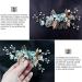 FERCAISH Wedding Hair Comb Flower Crystal Bridal Hair Accessories Pearl Leaf Headpiece for Wedding Bride Bridesmaid (Green) Mint Green - Buy Online on GoSupps.com