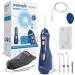 Waterpik oral shower wirelessly cordless advanced 4x essays printing area can be regulated (3.1 to 5.2 bar) via 3 pressure settings induction charging system blue