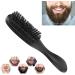 Portable Beard Brush | Beard Care Cleaning Tool | Wooden Handle for Softer & Tamer Facial Hair - Buy Online on GoSupps.com