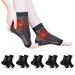 5 Pairs Compression Socks for Women Men- Neuropathy Socks Plantar Fasciitis Socks Medical Ankle Support Brace Socks Breathable Anti-Slip Soothe Foot Support Brace for Pain Relief(Black S/M)