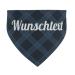 printplanet - Dog scarf with name or text - Scarf for dogs - Layout Checkered pattern Blue - Size L Size L Checkered pattern Blue