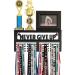 AGATHOS HOME Never Give Up Medal Hanger Display with Trophy Shelf - Easy Install Metal Awards Display for Walls Holds 64+ Sports Medals- Our Medal Holder Rack Includes 10 Inspirational Stickers - Buy Online on GoSupps.com