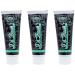 Dr.Bauer's black mint whitening black toothpaste 75ml with activated carbon - with coconut oil - fluoride -free - with papain - with hydroxyapatite - 3 -person benefit pack (3x 75ml)