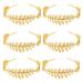 Miaija 6Pieces Gold Leaf Headband Greek Goddess Headpiece Band Crown of Leaves Christmas Party Photo Prop for Halloween Girls Women Hair Accessories