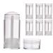 COSIDEA 6pcs Clear Round empty 75g / 2.5OZ deodorant containers Bottom Filling large twist up tubes for hair wax chapstick bottle 75g/2.5oz Clear