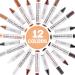 DEWEL Wood Furniture Markers & Filler Sticks Repair Kit New Improved 12 Colors Touch Up Markers and Crayons - Covering Damaged Wooden Surfaces and Floors for Pets Scratches Stains Cracks and Dents Black Gray Maple Oak Cherry Walnut Mahogany White Chestnut