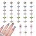 Planet Nail Charms 30PCS Colorful 3D Heart Saturn Nail Rhinestones Nail Art Alloy Diamond Crystal Luxury Nail Gems Ornament for Women Girls Nail Art Decorations DIY Crafts