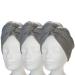 Lead Care hair turban turban hair drying towel set of 3 - quick-drying microfiber drying towel with button (set of 3 anthracite)