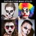 Black White Red Face & Body Paint Kit + 4PC Brush - Water Activated Makeup for Halloween Clown Cosplay SFX Parties & Sports - Buy Online on GoSupps.com