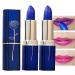 Blue Enchantress Color Changing Lipstick Blue Rose Lipstick Temperature Color Changing Discoloration and Non Fading Moisturizing Matte Lipstick Long-lasting Moisturizing Lipstick (2pcs Blue Tube)