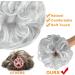 OMGREAT 2PCS Thick Updo Messy Hair Buns Curly Wavy Ponytail Extensions - Silver Grey - Buy Online on GoSupps.com