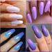Purple Nail Varnish Chrome Nail Polish Glitter Aurora Gel Nail Varnish Quick Dry Soak Off Nail Art Manicure Pedicure For Professional Drying No UV Needed For Women Party 8ml - Buy Online on GoSupps.com