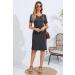 Sosolism 4 in 1 Maternity Nursing Dress - Short Sleeve Side Drawstring Top, Carbon Gray | Women's Breastfeeding Apparel - Buy Online on GoSupps.com
