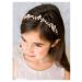 SWEETV Flower Girl Headpiece for Wedding Hair Accessories Little Girls Toddler Kids Handmade Flower Headband Princess Crystal Hair Bands for Birthday Party Photography Gold 1 Count (Pack of 1)