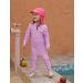 weVSwe Baby Girl UV Protection Rash Guard Swimsuit Set with Sun Hat | Fish Scales Rose Red | 0-3 Years - Buy Online on GoSupps.com
