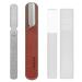 VOGARB Professional Nail Files For Natural Hard/Thick Nails with Case 4.6'' Double Sided 180 Diamond Grits Metal Stainless Steel No Slip Handle Easily Grinding Finger Toe Salon Home Travel (1 Pack(A))