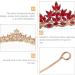 Beaupretty Women s Bridal Crown Headband - Crystal Leaves Wedding Headpiece in White & Red - Buy Online on GoSupps.com